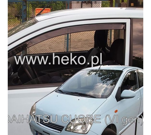 ΑΝΕΜΟΘΡΑΥΣΤΕΣ ΓΙΑ DAIHATSU CUORE 6 3D L251 2003-2007 ΖΕΥΓΑΡΙ ΑΠΟ ΕΥΚΑΜΠΤΟ ΦΙΜΕ ΠΛΑΣΤΙΚΟ HEKO - 2 ΤΕΜ.