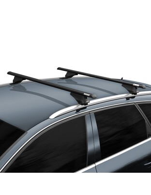 MENABO ΜΠΑΡΕΣ ΟΡΟΦΗΣ ΑΛΟΥΜΙΝΙΟΥ TIGER BLACK 118.5 cm ΣΕ ΜΑΥΡΟ ΧΡΩΜΑ ΓΙΑ Volkswagen Passat (B8) Variant 5 doors 2014> ΜΕ FLUSH ή RAISED RAILS - 2 ΤΕΜ. (8590/MB)