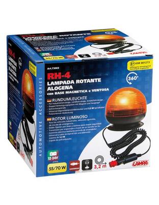 ΜΑΓΝΗΤΙΚΟΣ ΦΑΡΟΣ RH-4 12V/24V (ΠΟΡΤΟΚΑΛΙ/ΚΟΝΤΟΣ/ΣΤΡΟΓΓΥΛΟΣ ΜΕ ΦΙΣ ΑΝΑΠΤΗΡΑ - 130 Χ 135 mm)