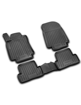 ΠΑΤΑΚΙΑ ΣΕ ΣΚΑΦΗ TPE ΛΑΣΤΙΧΟ ΓΙΑ RENAULT CLIO III 5D 2005-2012  ΣΕ ΜΑΥΡΟ ΧΡΩΜΑ NOVLINE - 4 ΤΕΜ.