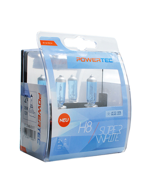 H8 12V 55W 3.450K PGJ19-1 POWERTECK SUPERWHITE 2ΤΕΜ.