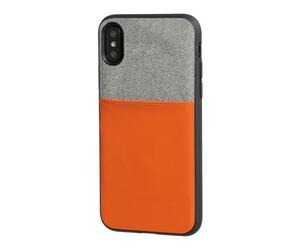 APPLE iPHONE X ΘΗΚΗ ΚΙΝΗΤΟΥ DUO POCKET ΓΚΡΙ-ΠΟΡΤΟΚΑΛΙ ΜΑΓΝΗΤΙΚΗ SILVER LINE