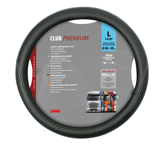 ΚΑΛΥΜΜΑ ΤΙΜΟΝΙΟΥ ΦΟΡΤΗΓΟΥ CLUB 46/48cm (L) ΜΑΥΡΟ ΟΙΚΟΛΟΓΙΚΟ ΚΑΙ ΑΟΣΜΟ