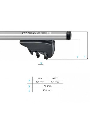 MENABO ΜΠΑΡΕΣ ΟΡΟΦΗΣ ΑΛΟΥΜΙΝΙΟΥ LINCE XL SILVER 135 cm ΣΕ ΑΣΗΜΙ ΧΡΩΜΑ ΓΙΑ Nissan Qashqai / Dualis (J12) 5 doors 2021> ΜΕ FLUSH RAILS - 2 ΤΕΜ (8880/MB)