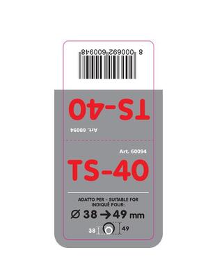 ΑΚΡΟ ΕΞΑΤΜΙΣΗΣ TS-40 Φ 38-49mm - ΣΤΡΟΓΓΥΛΟ ΛΟΞΟ