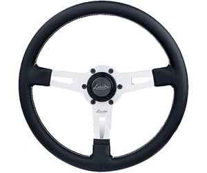 ΤΙΜΟΝΙ SHARAV 315 ΜΑΥΡΟ 315mm ΔΕΡΜΑΤΙΝΟ ΤΡΙΑΚΤΙΝΟ ΜΕ ΑΣΗΜΙ ΛΑΜΑ