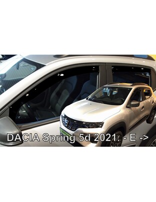 ΑΝΕΜΟΘΡΑΥΣΤΕΣ ΓΙΑ DACIA SPRING ELECTRIC 5D 2021+  ΣΕΤ ΑΥΤΟΚΙΝΗΤΟΥ ΑΠΟ ΕΥΚΑΜΠΤΟ ΦΙΜΕ ΠΛΑΣΤΙΚΟ HEKO - 4 ΤΕΜ.