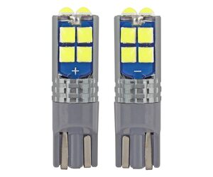 Amio - T10 W5W 12V W2,1x9,5d ΛΕΥΚΟ 10SMDx3030 (ΚΑΡΦΩΤΟ - CAN-BUS) 2ΤΕΜ. (02447/AM)