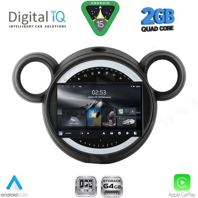 DIGITAL IQ RSD 1065_CPA (9inc) MULTIMEDIA TABLET for MINI COUNTRYMAN (R60) mod. 2010-2016 – PACEMAN (R61) mod. 2013-2016