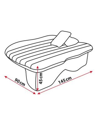 ΣΤΡΩΜΑ ΑΕΡΑ ΦΟΥΣΚΩΤΟ AIR-BED 12V 145x90x45cm ΓΚΡΙ