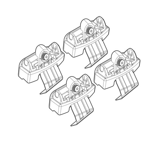 ΑΚΡΑ ΓΙΑ ΜΠΑΡΕΣ NORDRIVE ΓΙΑ VOLVO V50 (no railing) 02/04+ KIT
