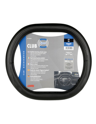 Lampa Κάλυμμα Τιμονιού Αυτοκινήτου Club Sport Custom Fit για Peugeot 2019+ Άοσμο Ultra soft Skeentex Μαύρο 1-τεμ. (L3291.5)