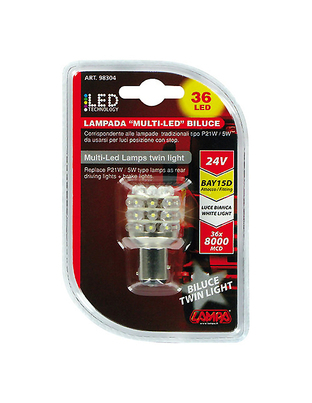 ΛΑΜΠΑΚΙ 24V 36LED BAY15d P21/5W LAMPA - 1 ΤΕΜ.