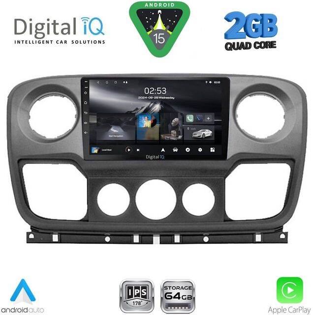 DIGITAL IQ RSD 1463_CPA (10inc) MULTIMEDIA TABLET for NISSAN NV400 - OPEL MOVANO - RENAULT MASTER mod. 2010-2020