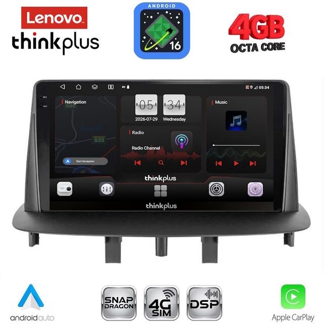 LENOVO LTG 7556_CPA (9inc) MULTIMEDIA TABLET for RENAULT MEGANE 3 mod. 2009-2016