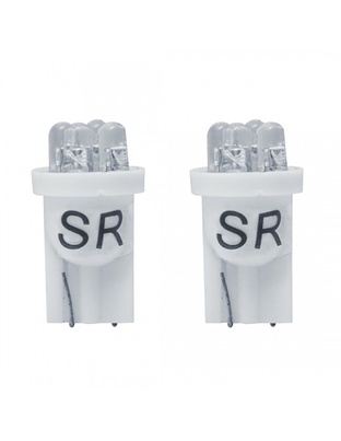 T10 W5W 12V ΛΕΥΚΑ ΜΕ 4LED 2ΤΕΜ