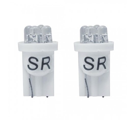 T10 W5W 12V ΛΕΥΚΑ ΜΕ 4LED 2ΤΕΜ
