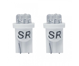 T10 W5W 12V ΛΕΥΚΑ ΜΕ 4LED 2ΤΕΜ