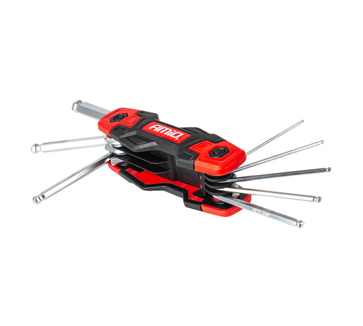 Amio – Πτυσσόμενα Κλειδιά Allen Imbus CR-V 1.5-8mm Πολυεργαλείο Heavy Duty για Σταθερή Εφαρμογή στη Βίδα & Καθημερινή Χρήση – 1 Τεμ. (04788/AM)
