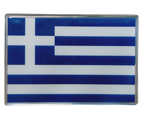 GREECE ΑΥΤΟΚΟΛΛΗΤΗ ΕΛΛΗΝΙΚΗ ΣΗΜΑΙΑ 10 X 6,8 cm ΜΠΛΕ/ΛΕΥΚΟ/ΧΡΩΜΙΟ ΜΕ ΕΠΙΚΑΛΥΨΗ ΣΜΑΛΤΟΥ- 1 ΤΕΜ.