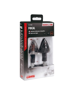ΦΛΑΣ ΜΗΧΑΝΗΣ FOCAL 12V 21W (78x37mm) CARBON -2 ΤΕΜ.