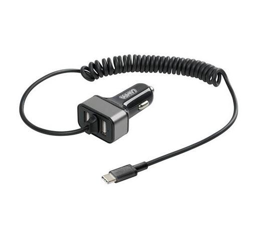ΑΝΤΑΠΤΟΡΑΣ ΑΝΑΠΤΗΡΑ SILVER LINE 12/24V - 6000mA (2 USB ΚΑΙ ΚΑΛΩΔΙΟ ΦΟΡΤΙΣΗΣ TYPE C) - 150 cm 