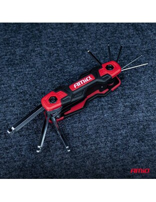 Amio – Πτυσσόμενα Κλειδιά Allen Imbus CR-V 1.5-8mm Πολυεργαλείο Heavy Duty για Σταθερή Εφαρμογή στη Βίδα & Καθημερινή Χρήση – 1 Τεμ. (04788/AM)