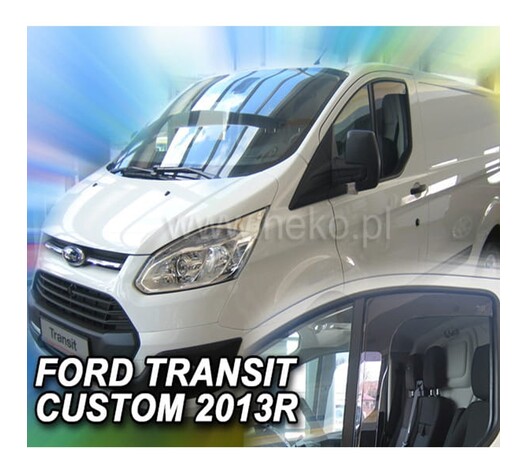 ΑΝΕΜΟΘΡΑΥΣΤΕΣ ΓΙΑ FORD TRANSIT CUSTOM 2D/4D 2012+ ΖΕΥΓΑΡΙ  VAN ΑΠΟ ΕΥΚΑΜΠΤΟ ΦΙΜΕ ΠΛΑΣΤΙΚΟ HEKO - 2 ΤΕΜ.