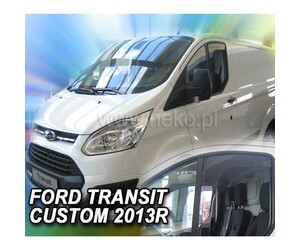 ΑΝΕΜΟΘΡΑΥΣΤΕΣ ΓΙΑ FORD TRANSIT CUSTOM 2D/4D 2012+ ΖΕΥΓΑΡΙ  VAN ΑΠΟ ΕΥΚΑΜΠΤΟ ΦΙΜΕ ΠΛΑΣΤΙΚΟ HEKO - 2 ΤΕΜ.