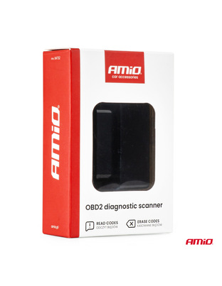 Amio - Διαγνωστικό Αυτοκινήτου OBD 2 τύπου ELM327 Bluetooth Mini τάση λειτουργίας 12V με ασύρματη σύνδεση για Επιβατικά Αυτοκίνητα - 1 τεμ. (04732/AM)