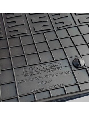 Cik - ΠΑΤΑΚΙΑ ΑΥΤΟΚΙΝΗΤΟΥ ΑΠΟ ΛΑΣΤΙΧΟ ΓΙΑ FORD CUSTOM TOURNEO 2ΘΕΣΙΟ 2018+ ΣΕ ΜΑΥΡΟ ΧΡΩΜΑ ΜΕ ΚΟΥΜΠΩΜΑΤΑ - 2 ΤΕΜ. (RM.FO.0039/CK)