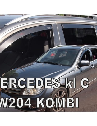 ΑΝΕΜΟΘΡΑΥΣΤΕΣ ΓΙΑ MERCEDES C-KLAS W204 5D S/ W 03/2007-2014 ΤΑΞΙ / COMBI ΣΕΤ ΑΥΤΟΚΙΝΗΤΟΥ ΑΠΟ ΕΥΚΑΜΠΤΟ ΦΙΜΕ ΠΛΑΣΤΙΚΟ HEKO - 4 ΤΕΜ.