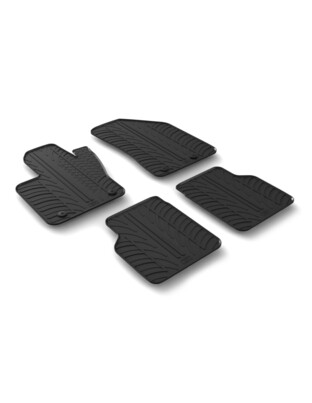 LAMPA - ΠΑΤΑΚΙΑ ΑΥΤΟΚΙΝΗΤΟΥ ΑΠΟ ΛΑΣΤΙΧΟ ΓΙΑ JEEP COMPASS 07/2017+ ΣΕ ΜΑΥΡΟ ΧΡΩΜΑ ME ΚΟΥΜΠΩΜΑΤΑ - 4 ΤΕΜ.