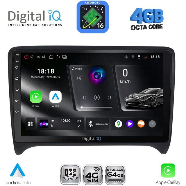 DIGITAL IQ RTG 6009_CPA (9inc) MULTIMEDIA TABLET for AUDI TT  mod. 2007-2015