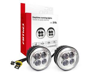 Amio – Στρογγυλά Φώτα Ημέρας DRL LED 12V 800Lm για Αυξημένη Ορατότητα & Ασφάλεια σε Αυτοκίνητο – Σετ 2 Τεμ. (01525/AM)