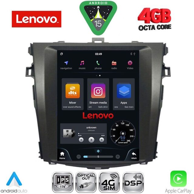 LENOVO SSX 9963_CPA TESLA STYLE  for TOYOTA COROLLA 4D mod. 2006-2012