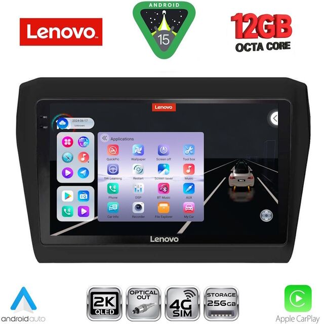 LENOVO SSZ 12686_CPA (9inc) MULTIMEDIA TABLET for SUZUKI SWIFT mod. 2017-2023