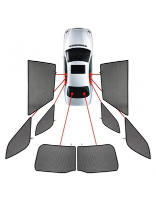 CarShades - ΚΟΥΡΤΙΝΑΚΙΑ  CAR SHADES ΓΙΑ BMW X6 (F16) 5D 2015-2019- 8 ΤΕΜ. (PVC.BMW-X6-5-B)