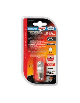 P21W 10-28V BA15s MEGA-LED 150LM ΔΙΑΘΛΑΣΗΣ ΚΟΚΚΙΝΟ (ΜΟΝΟΠΟΛΙΚΟ) BLISTER 1ΤΕΜ.