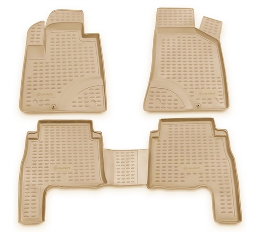 ΠΑΤΑΚΙΑ ΣΕ ΣΚΑΦΗ TPE ΛΑΣΤΙΧΟ ΓΙΑ HYUNDAI SANTA FE 2006-2010  ΣΕ ΜΠΕΖ ΧΡΩΜΑ NOVLINE - 4 ΤΕΜ.
