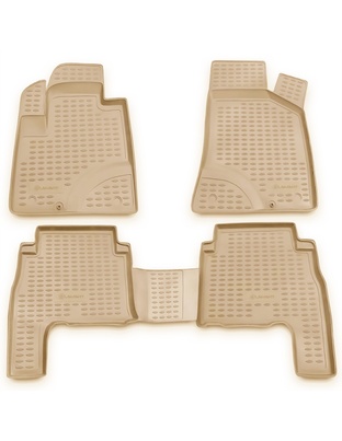 ΠΑΤΑΚΙΑ ΣΕ ΣΚΑΦΗ TPE ΛΑΣΤΙΧΟ ΓΙΑ HYUNDAI SANTA FE 2006-2010  ΣΕ ΜΠΕΖ ΧΡΩΜΑ NOVLINE - 4 ΤΕΜ.