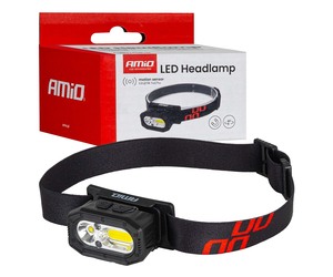 Amio - Φακός Κεφαλής Εργασίας τύπου XPG+COB LED χωρητικότητα μπαταρίας 1000mAh - 1 τεμ. (04663/AM)