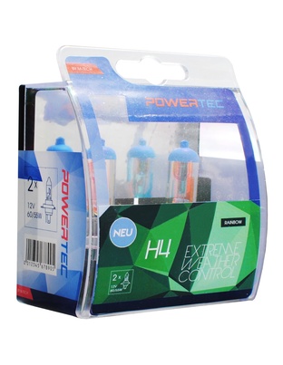 H4 ΛΑΜΠΑ 12V 60/55W P43t POWERTEC RAINBOW EXTREME WEATHER CONTROL M-TECH - 2 ΤΕΜ.