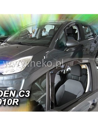 ΑΝΕΜΟΘΡΑΥΣΤΕΣ ΓΙΑ CITROEN C3 2 5D 2009-2017 ΖΕΥΓΑΡΙ ΑΠΟ ΕΥΚΑΜΠΤΟ ΦΙΜΕ ΠΛΑΣΤΙΚΟ HEKO - 2 ΤΕΜ.