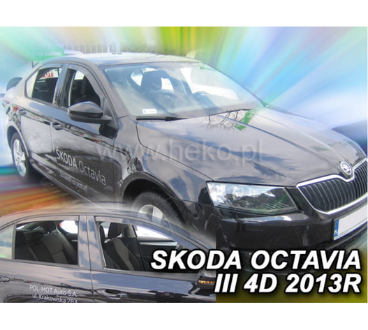 ΑΝΕΜΟΘΡΑΥΣΤΕΣ ΓΙΑ SKODA OCTAVIA 3 A7 4/5D 2013+  LTB ΣΕΤ ΑΥΤΟΚΙΝΗΤΟΥ ΑΠΟ ΕΥΚΑΜΠΤΟ ΦΙΜΕ ΠΛΑΣΤΙΚΟ HEKO - 4 ΤΕΜ.