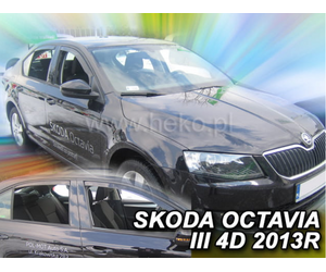 ΑΝΕΜΟΘΡΑΥΣΤΕΣ ΓΙΑ SKODA OCTAVIA 3 A7 4/5D 2013+  LTB ΣΕΤ ΑΥΤΟΚΙΝΗΤΟΥ ΑΠΟ ΕΥΚΑΜΠΤΟ ΦΙΜΕ ΠΛΑΣΤΙΚΟ HEKO - 4 ΤΕΜ.