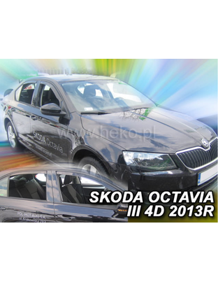 ΑΝΕΜΟΘΡΑΥΣΤΕΣ ΓΙΑ SKODA OCTAVIA 3 A7 4/5D 2013+  LTB ΣΕΤ ΑΥΤΟΚΙΝΗΤΟΥ ΑΠΟ ΕΥΚΑΜΠΤΟ ΦΙΜΕ ΠΛΑΣΤΙΚΟ HEKO - 4 ΤΕΜ.