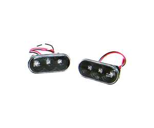 FORD FIESTA 02-08 / FOCUS 04-08 / SEAT IBIZA 02-08 / VW GOLF 3 91-97 ΦΛΑΣ ΦΤΕΡΟΥ ΜΑΥΡΟ+LED