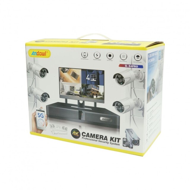 ΣΕΤ ΚΑΤΑΓΡΑΦΗΣ ΜΕ 4 ΚΑΜΕΡΕΣ CCTV CAMERA KIT ANDOWL AN-Q-S4PRO