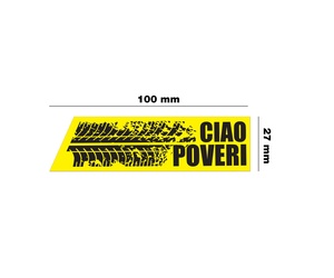 ΑΥΤΟΚΟΛΛΗΤΟ CIAO POVERI ΚΙΤΡΙΝΟ 100x27mm SIMONI RACING - 1 ΤΕΜ.
